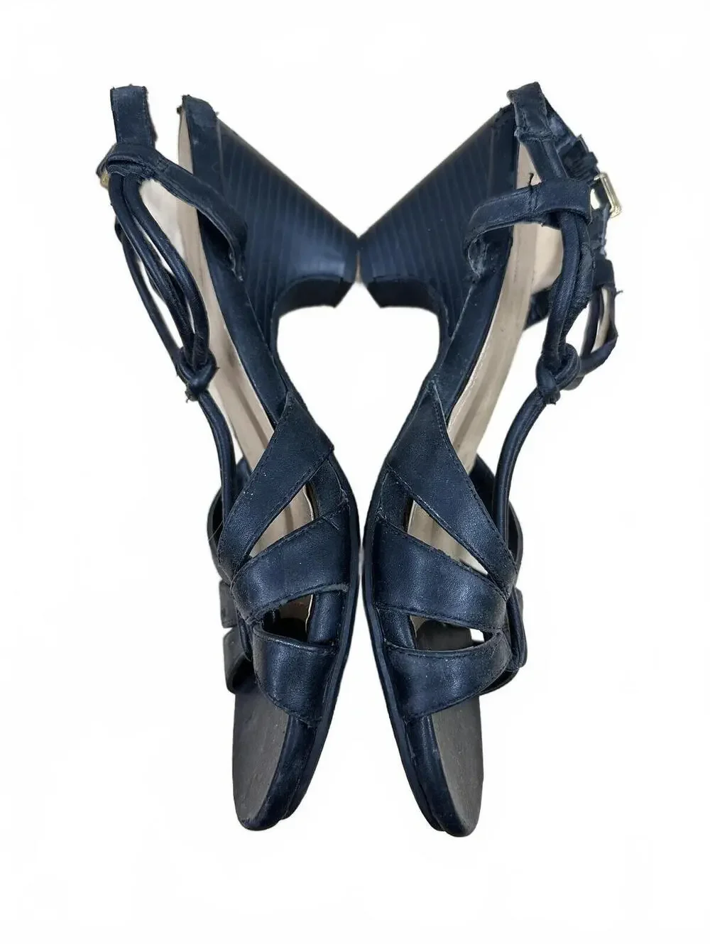 Croft & Barrow Black Strappy Slingback Heels